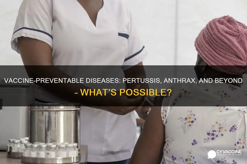 which are vaccine preventable diseases pertussis hiv aids anthrax cancer