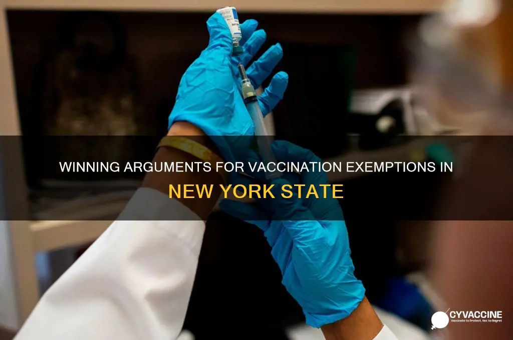 which arguements are successful in new york for vaccination excemption