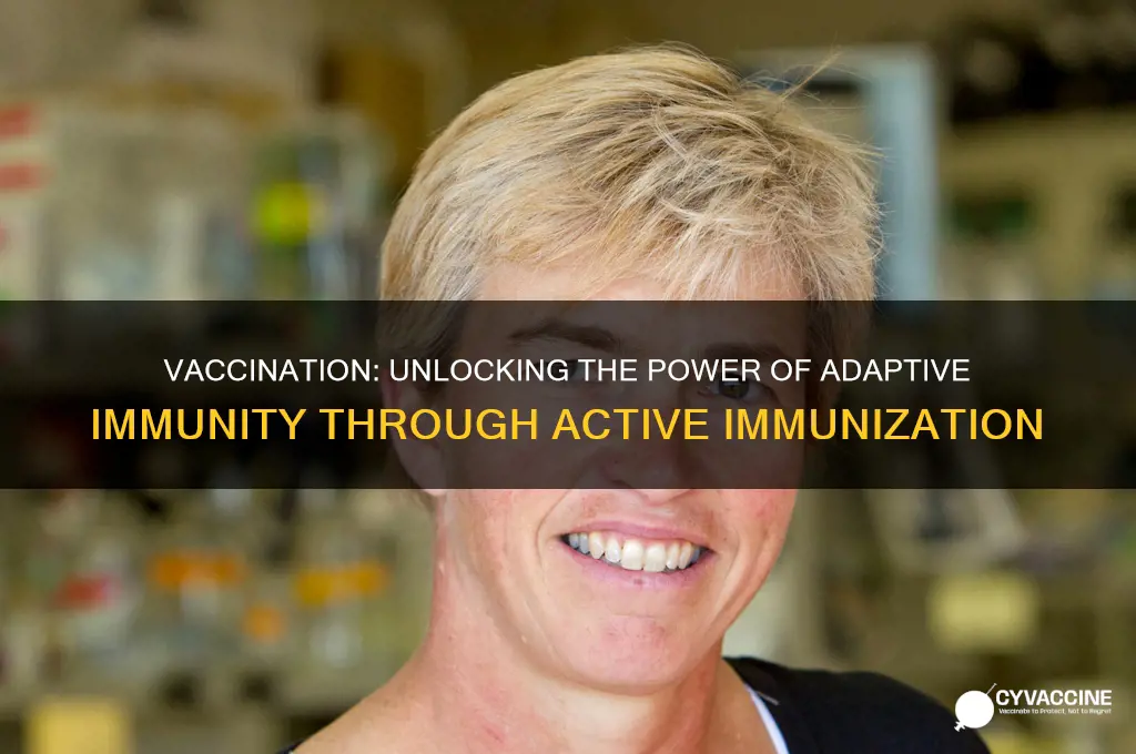 which category of adaptive immunity is provided by vaccination