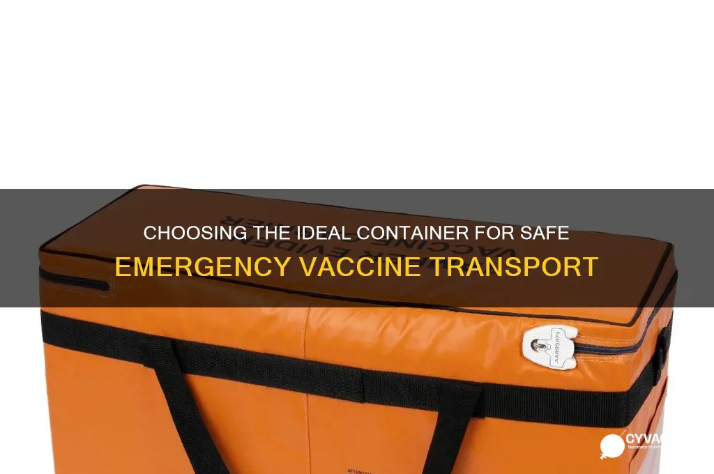 which container is the best option for emergency vaccine transport