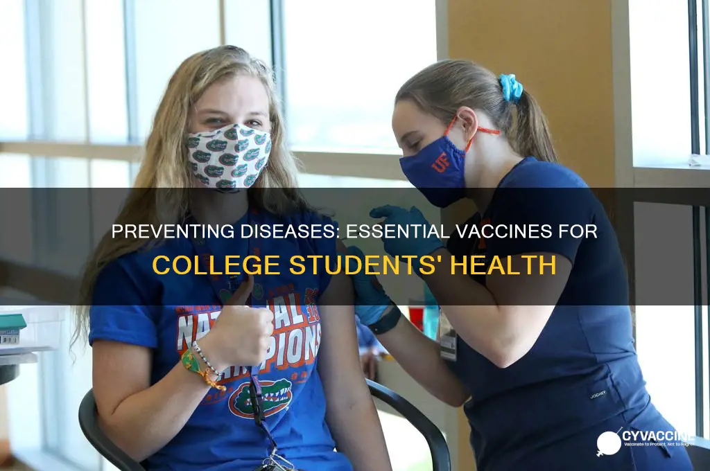 which disease is prevent admiristaring vaccines to college students