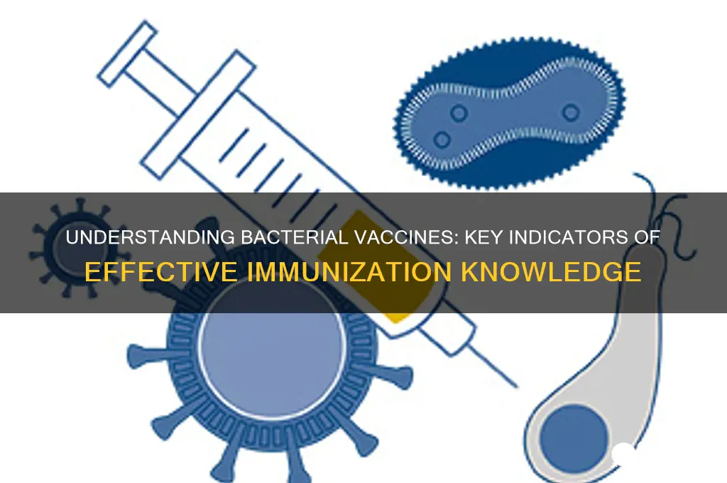 which information indicates a good understanding of bacterial vaccines