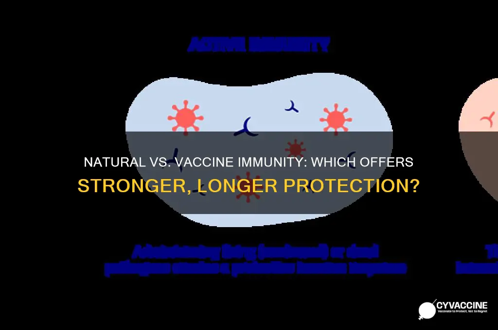 which is better natural immunity or vaccine acquired immunity
