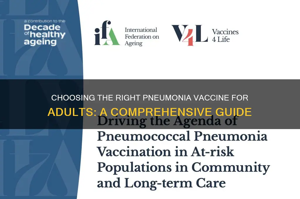 which is the best pneumonia vaccine for adults
