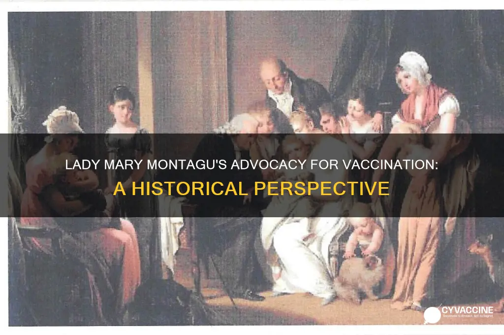 which letter lady mary montagu talks about vaccination