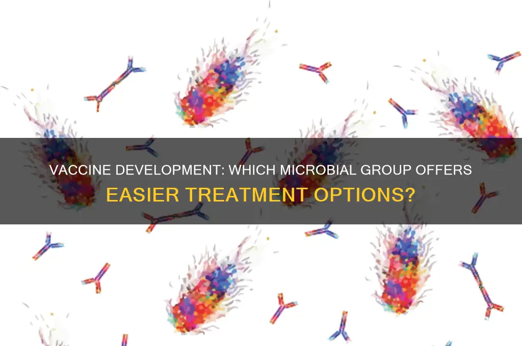which microbial group is it easier to vaccine that treat