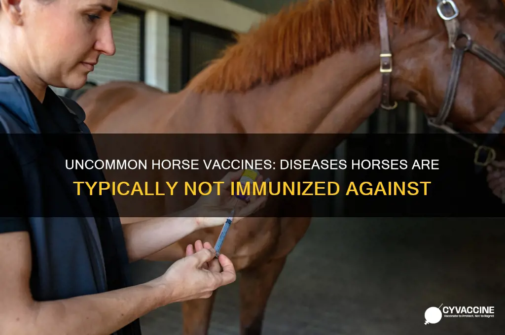 which of the following are horses generally not vaccinated against