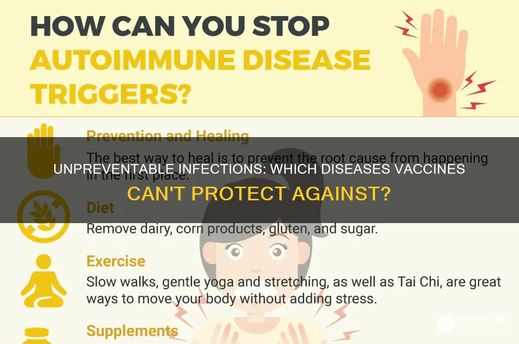 which of the following infections is not preventable through vaccination