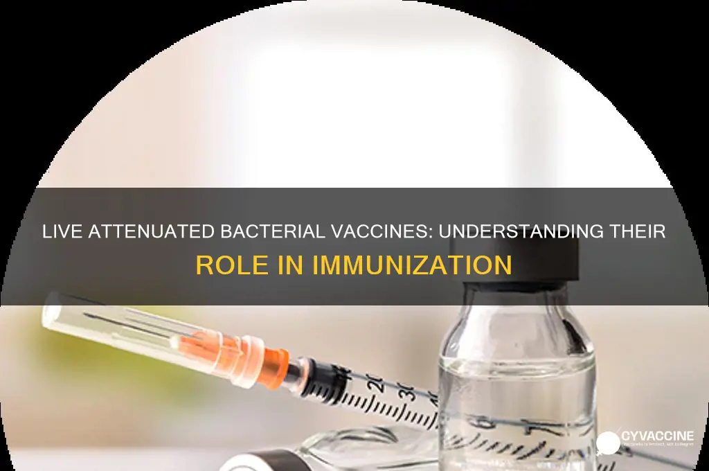 which of the following is a live attenuated bacterial vaccine