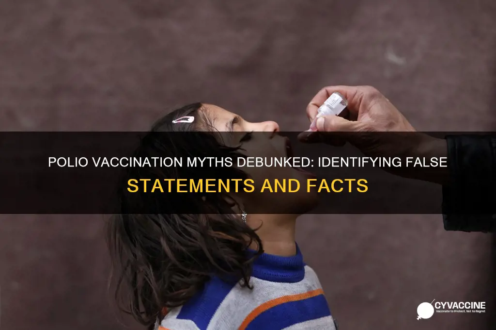 which of the following statements about polio vaccination is false