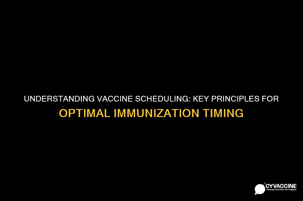 which of the following statements best describes vaccine scheduling