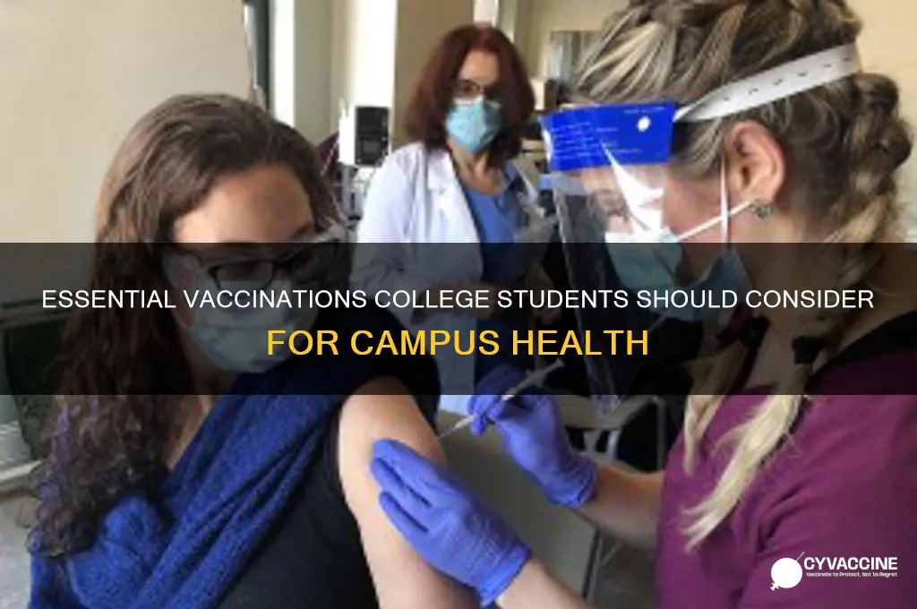 which of the following vaccination is recommended for college students