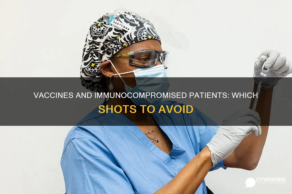 which of the following vaccines is contraindicated in immunocompromised patients