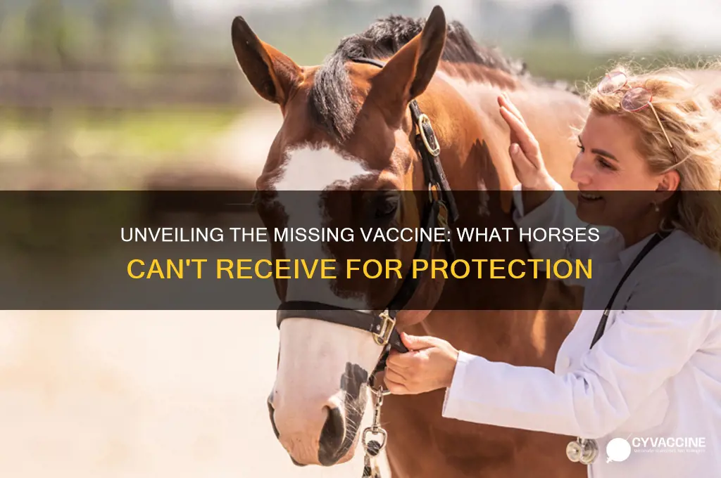 which of the following vaccines is not available for horses