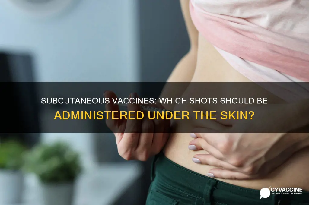 which of the following vaccines should be administered subcutaneously