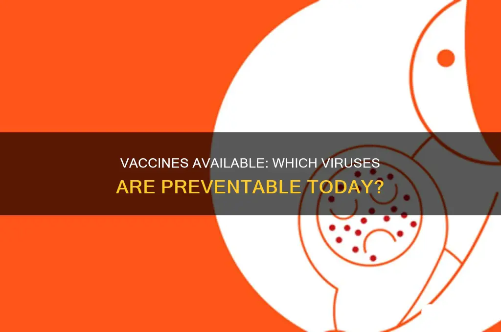 which of the following viruses has a vaccine available