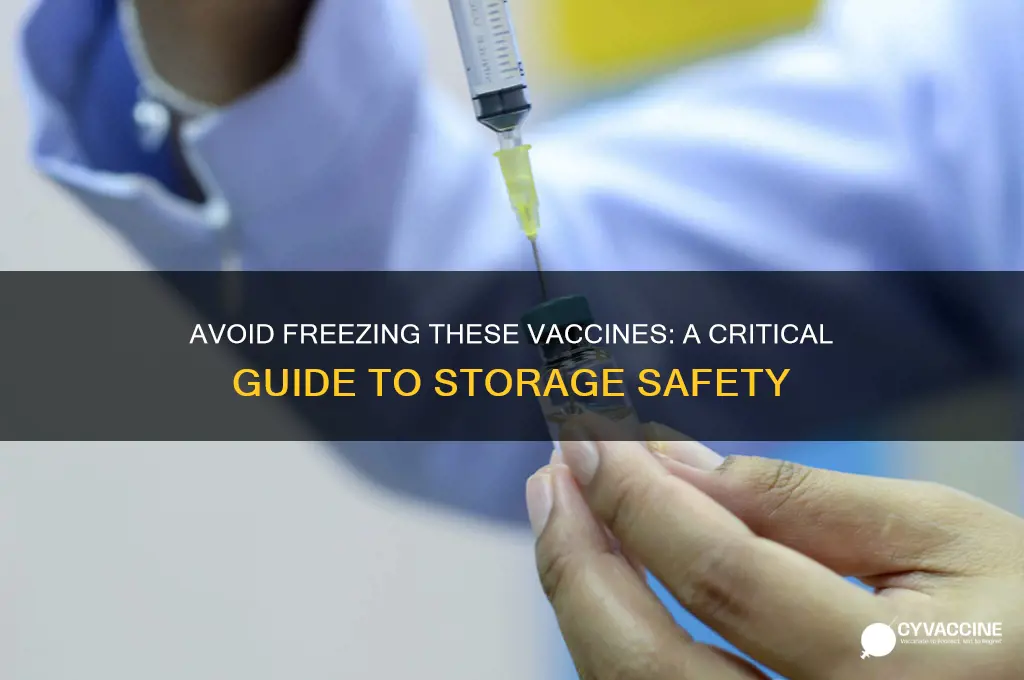 which of these vaccine should never be frozen