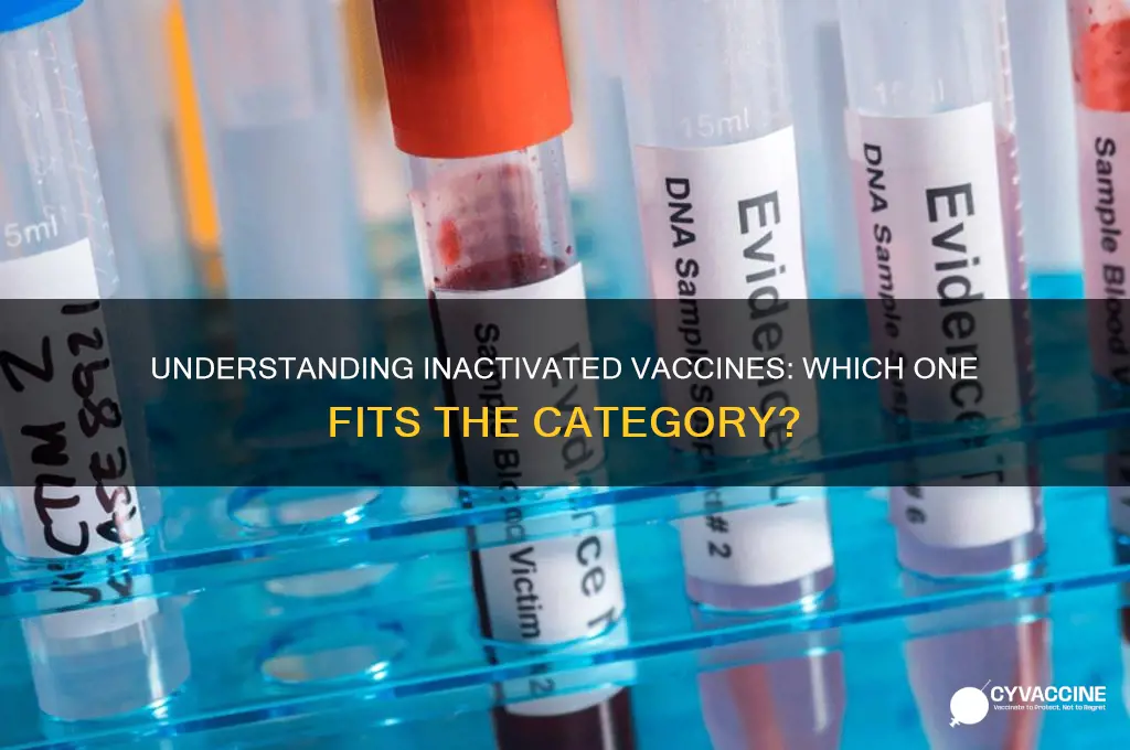 which of these vaccines is an inactivated vaccine