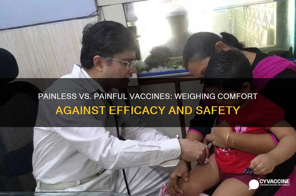 which one is better painless or painful vaccine
