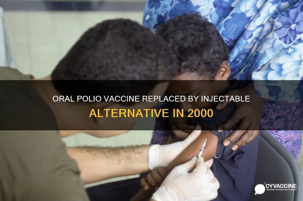 which oral vaccine was replaced by injectable vaccine in 2000