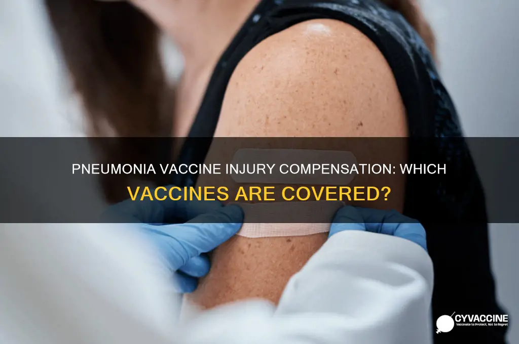 which pneumonia vaccine is covered under vaccine injury table