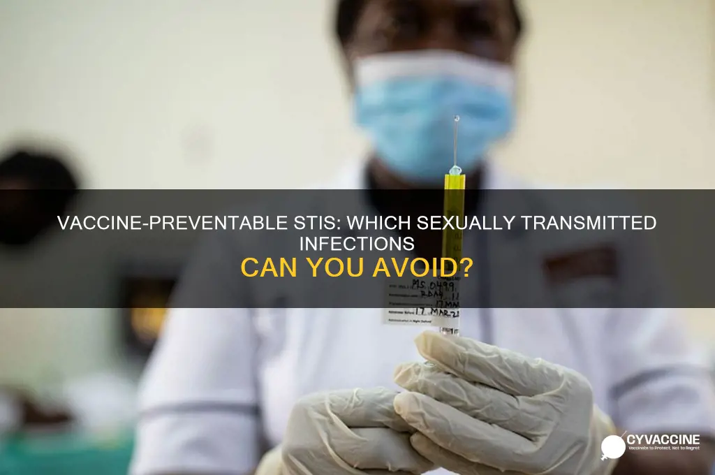 which sexually transmitted infection has a vaccine available