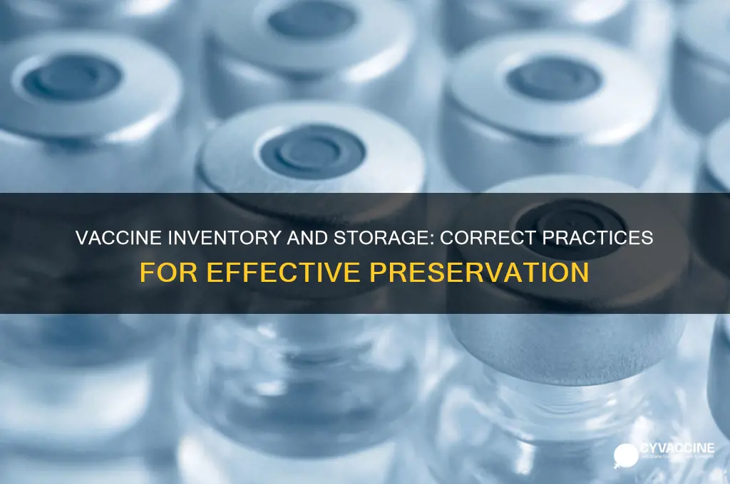 which statement about vaccine inventory and storage is correct