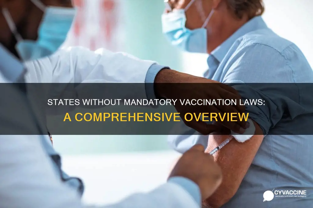 which states where is not mandatory to vaccinate