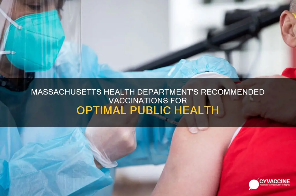 which vaccinations does the massachusetts department of health recommend
