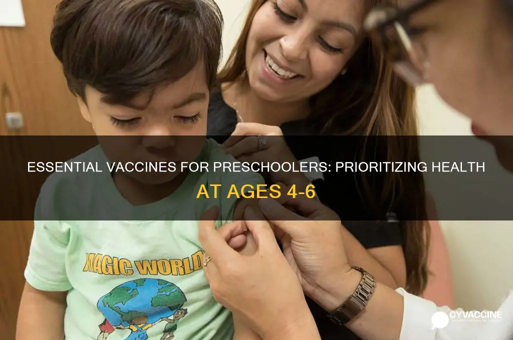 which vaccine at age 4-6 is most important