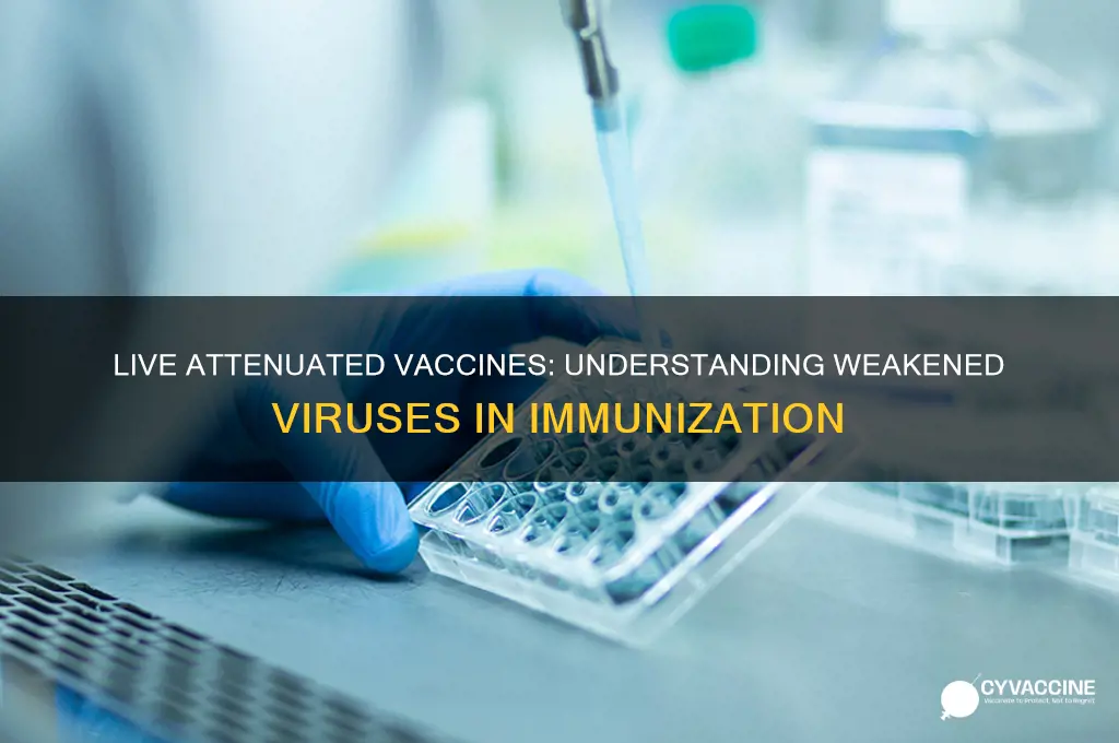 which vaccine contain live viruses that are weakened or attenuated