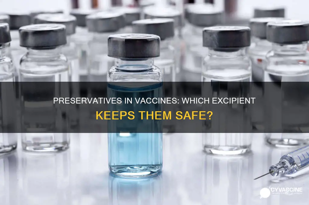 which vaccine excipient is an example of a preservative