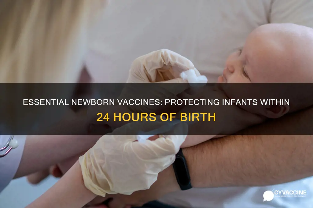 which vaccine for infants within 24 hours of birth