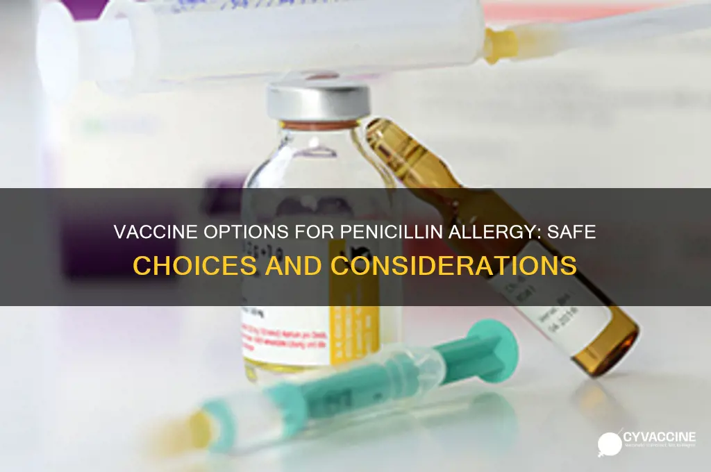 which vaccine if you are allergic to penicillin