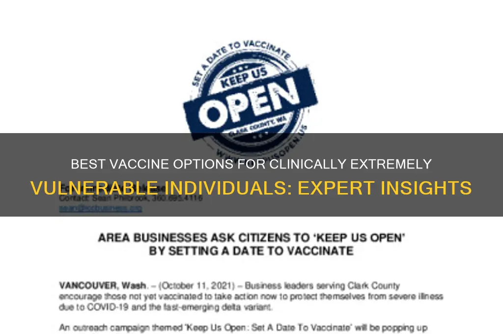 which vaccine is best for clinically extremely vulnerable