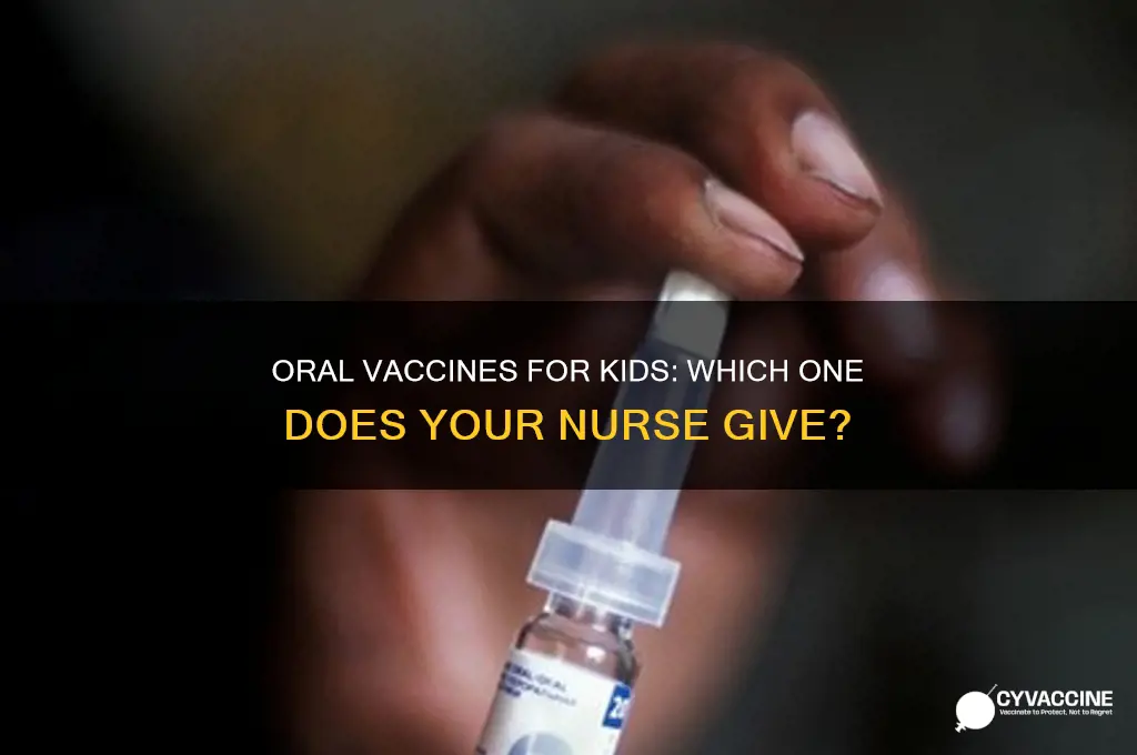 which vaccine would the nurse administer orally in children