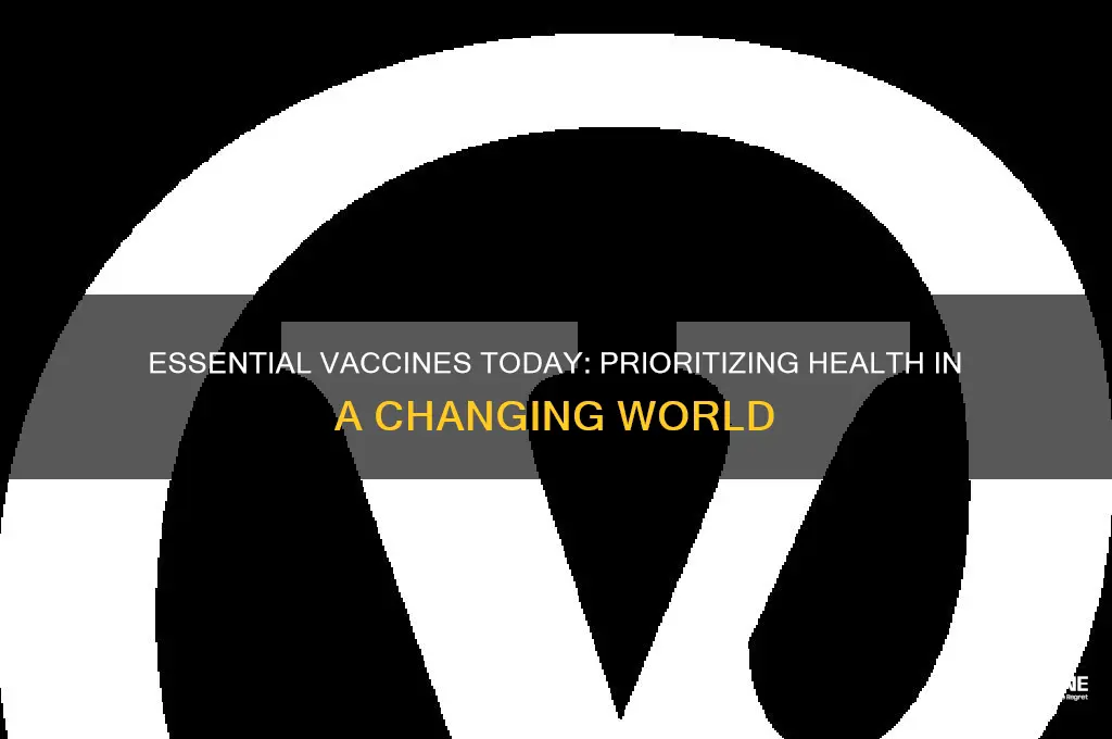 which vaccines are the most important at this time