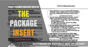 Vaccine Package Inserts: Death Disclosure and What It Means