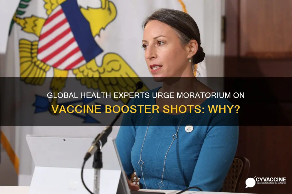 who calls for moratorium on vaccine booster shots