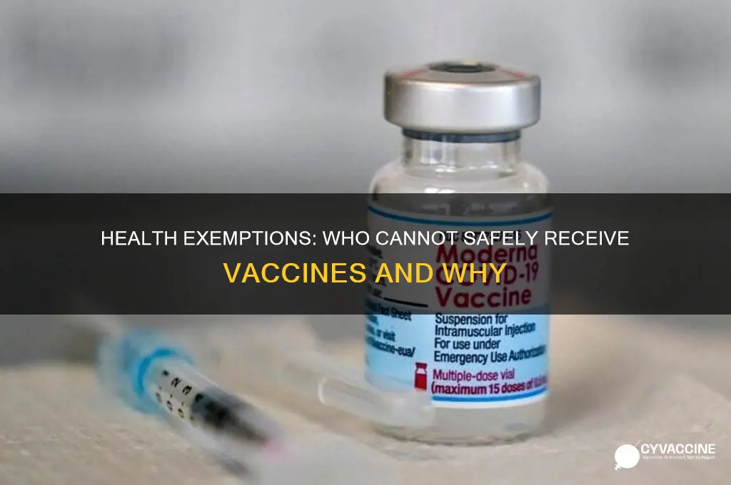 who cannot receive vaccines due to health reasons