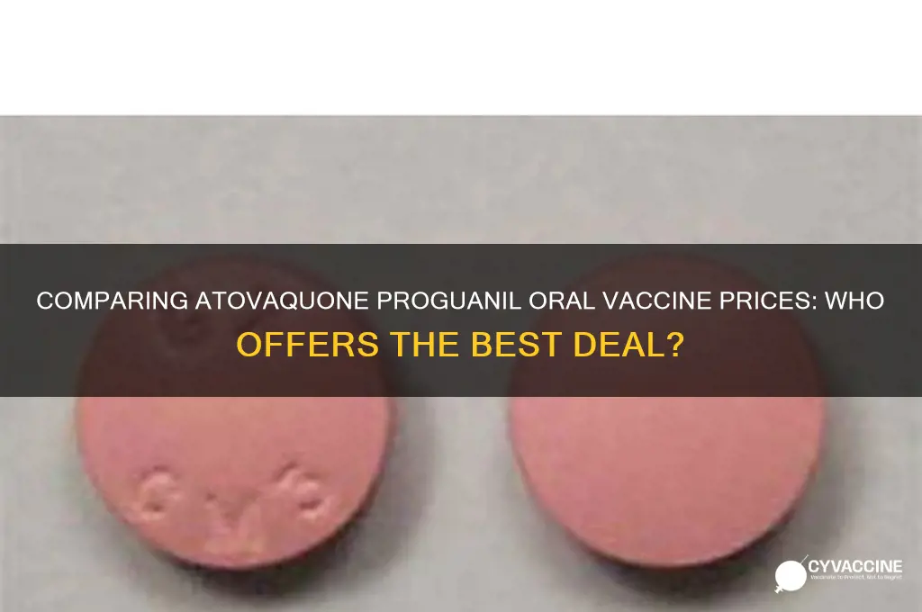 who has the best price for atovaquone proguanil oral vaccine