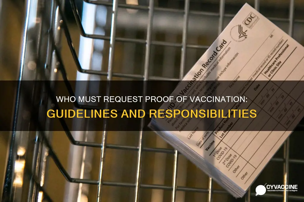 who has to ask for proof of vaccination