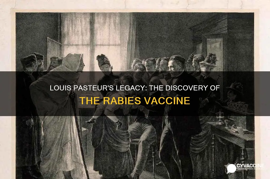 who is credited for discovering the rabies vaccine