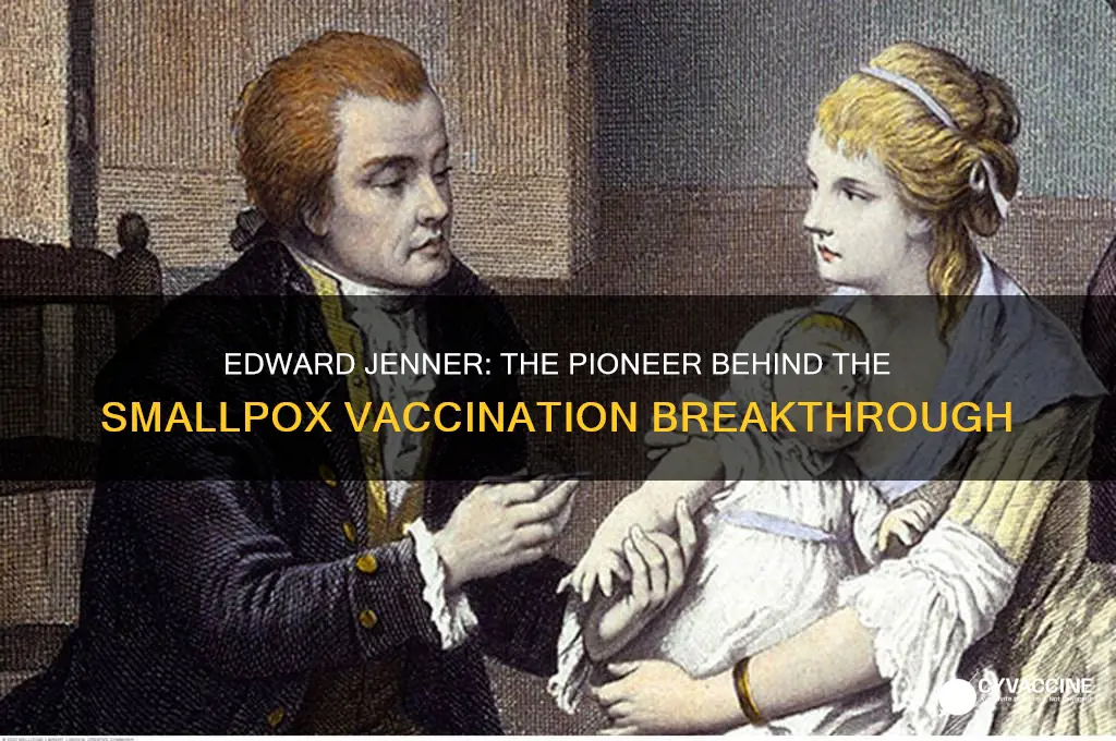 who is credited with developing the smallpox vaccination