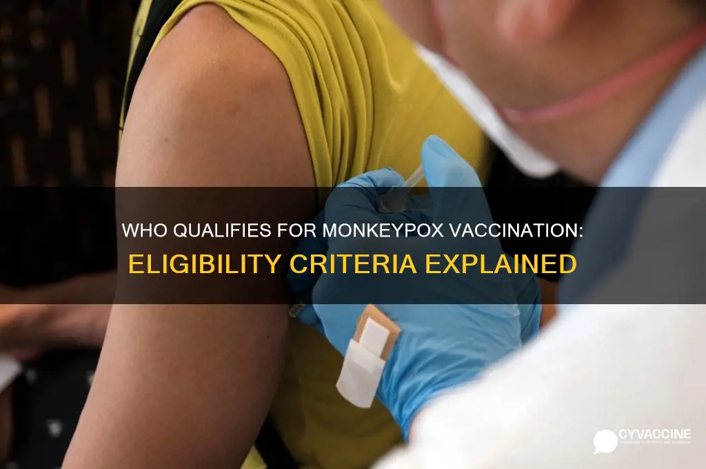 who is eligible for a monkey pox vaccine