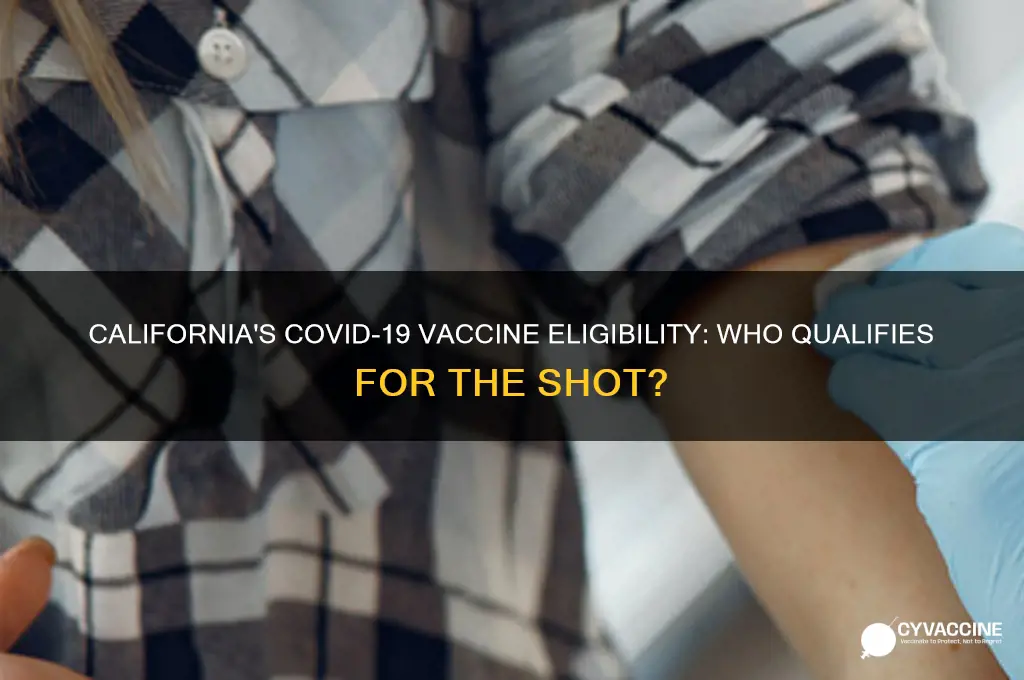 who is eligible for coronavirus vaccine in california