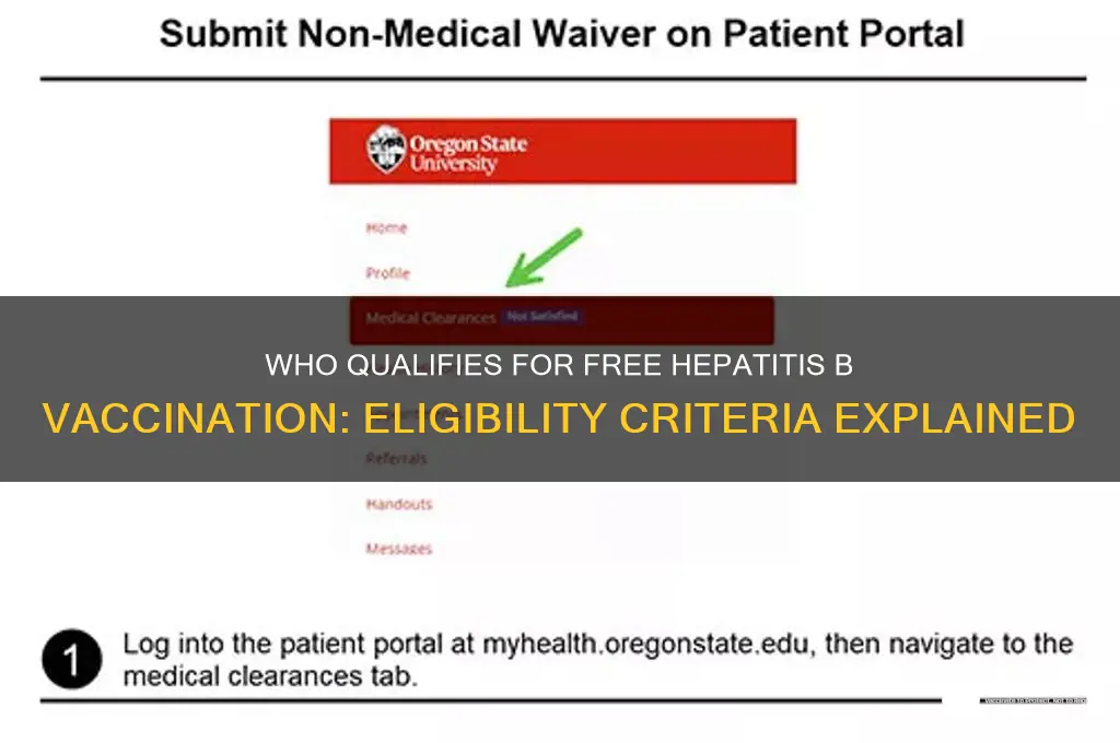 who is eligible for free hep b vaccine