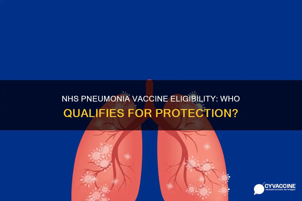 who is eligible for pneumonia vaccine on nhs