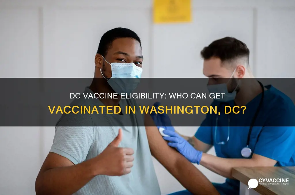 who is eligible for the vaccine in dc