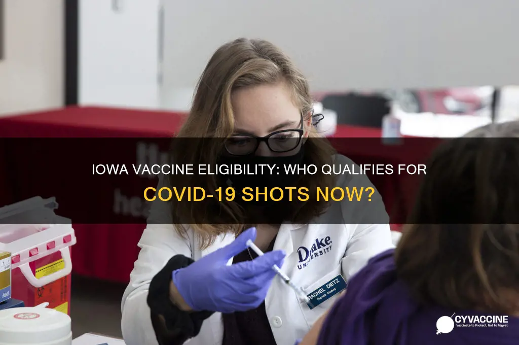who is eligible for the vaccine in iowa